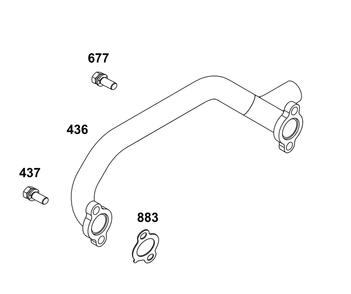 Exhaust Group Diagram and Parts List for 356442-0651-F1 200000 - 399999 Briggs and Stratton Engine